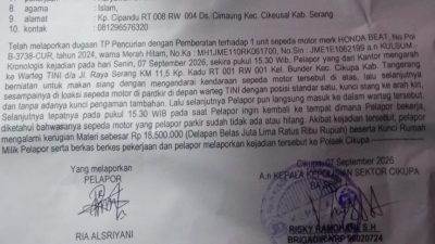 Maling Motor Depan Warteg Di Tangerang Terekam CCTV 